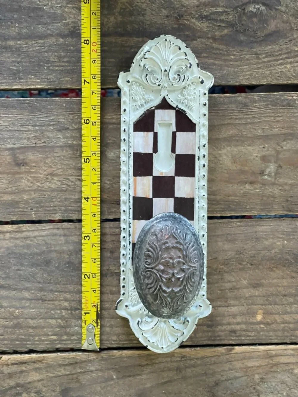 MacKenzie-Childs Door Knob Wall Hook NEW -Courtly Cottage Doorplate Charm!